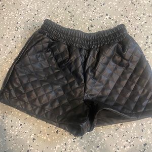Forever 21 quilted faux leather shorts